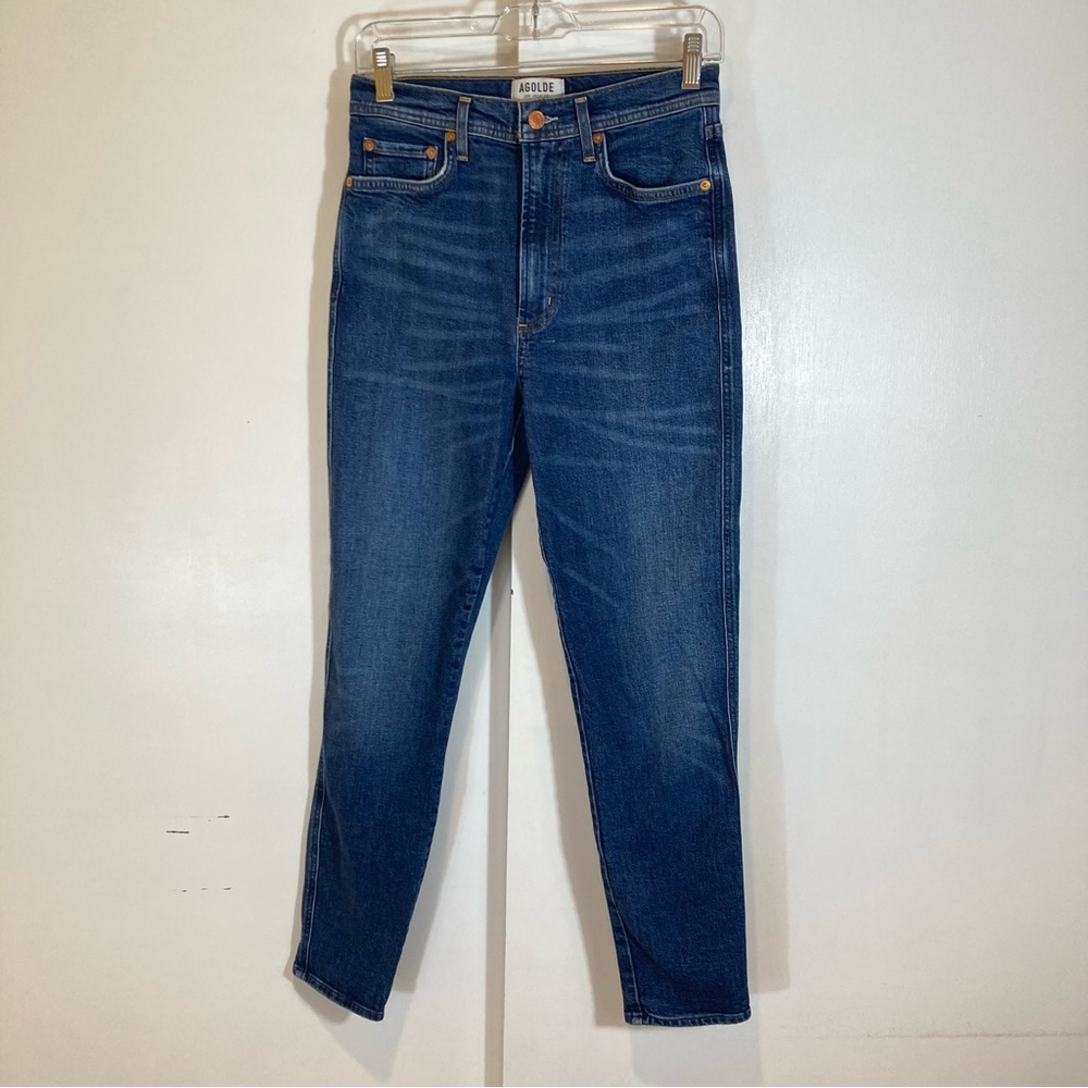 AGOLDE Roxanne Super High Rise Skinny Jeans In Freeway